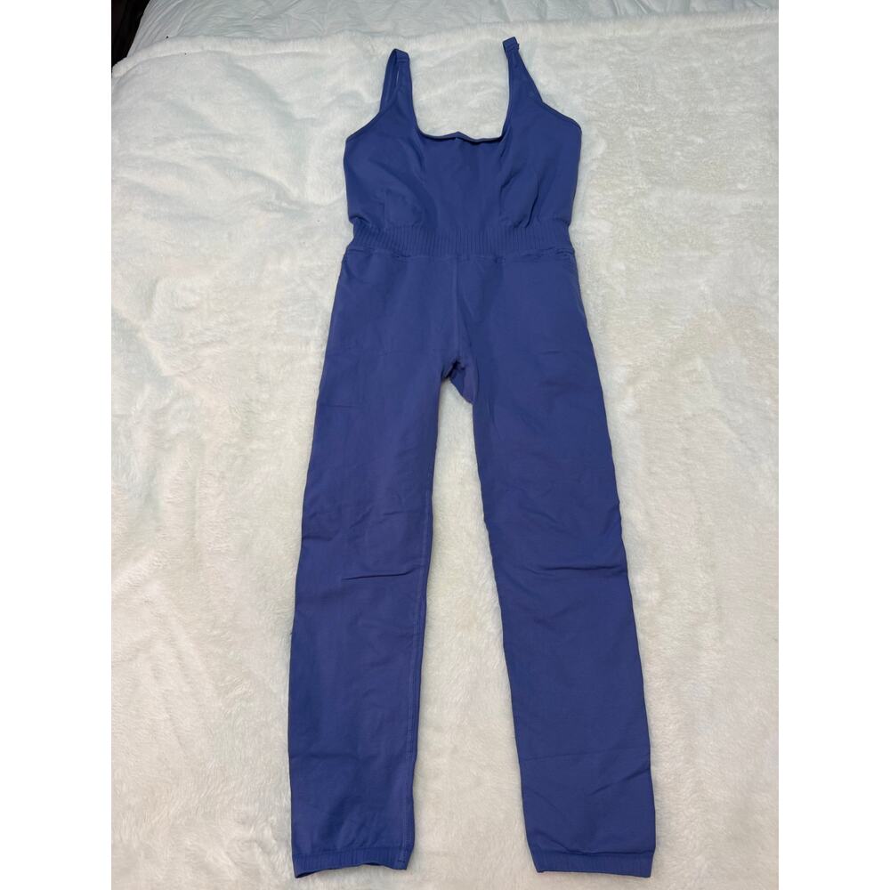 Free People FP Movement Good Karma Jumpsuit in Moroccan Blue